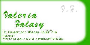 valeria halasy business card